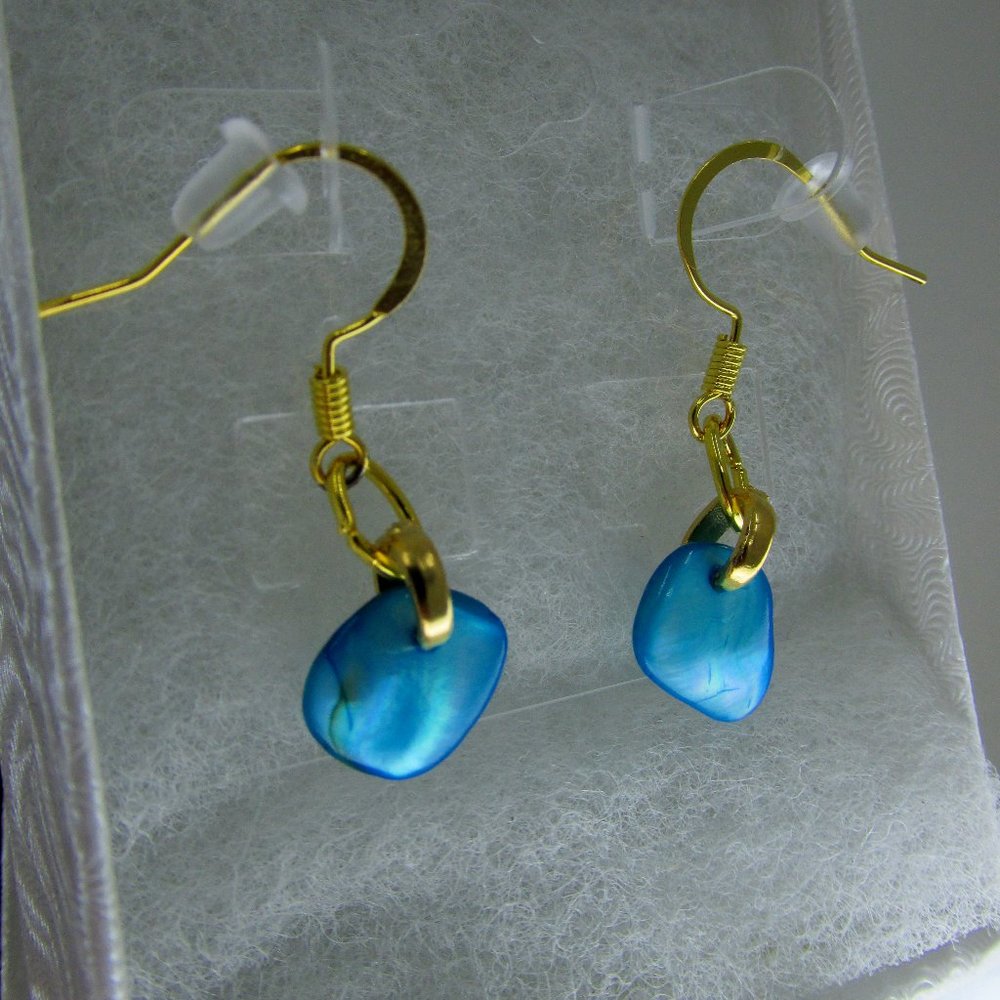 Dainty Treasures Shell Earrings with Gold Plated hooks - Picture 2 of 3